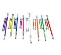 Kit 3 biellettes rotulées renforcées BE - Peugeot 306 S16 / GTI - tringlerie avec couleurs