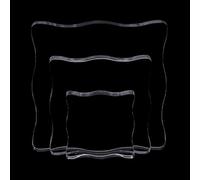 Kit 3 blocs acryliques pour tampons silicone, avec grille. Transparents, parfaits scrapbooking, création cartes.