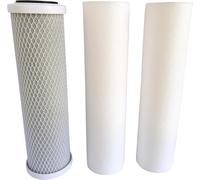 Kit 3 Cartouches Pour Osmoseur Comprenant 2 Cartouches De Filtration (20µ Et 5µ), - Pour Bol De Taille Standard 10"" - Durée Des Cartouches : 6 Mois