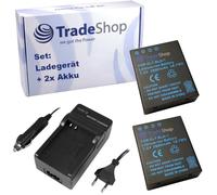 Kit 3 en 1 : 2 batteries Li-ion + station de charge compatibles avec Olympus BLH-1, OM-D E-M1 Mark II, OM-D E-M1 Mark III, OM-D E-M1X, poignée de batterie HLD-9