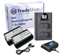 Kit 3 en 1 : 2 batteries + micro USB type C double batterie double LCD chargeur rapide pour 2 batteries compatible avec Panasonic DMW-BLK22 BLK22E BLK22GK DMW-BTC15E