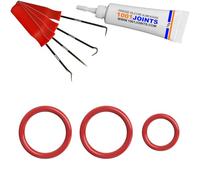 KIT 3 JOINTS ENTRETIEN TUYAU D'ÉCOULEMENT CHAUFE EAU INSTANTANÉ MACHINE À CAFÉ REMPLACEMENT COMPATIBLE AVEC SAECO PHILIPS ETC… (CROCHET)