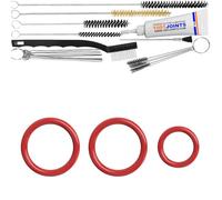 KIT 3 JOINTS ENTRETIEN TUYAU D'ÉCOULEMENT CHAUFE EAU INSTANTANÉ MACHINE À CAFÉ REMPLACEMENT COMPATIBLE AVEC SAECO PHILIPS ETC… (BROSSE XXL)