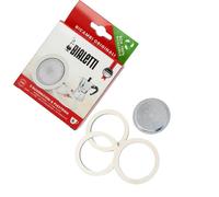 Kit 3 joints et plaque 6 tasses MOKA d'origine Cafetière, Machine à Café 0800004, 0800034