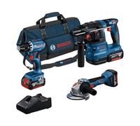 Coffret d'outils sans fil Bosch 18 V GSR+GWS+GBH+3 x 4,0 Ah 0615A5007L