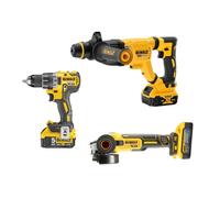 Kit 3 outils XR 18 V 5 Ah Li-Ion Brushless - DCD791 / DCH263 / DCG405 - DCK327P2T-QW - DEWALT