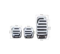 Kit 3 Pédales Auto Joker Smile Simoni Racing en Aluminium Satiné avec Insertions