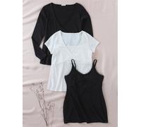 VERTBAUDET Kit 3 pièces Grossesse Allaitement T-Shirts + débardeur Noir 42/44