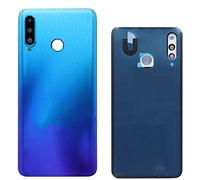 Kit 3 pièces n° 1 coque de batterie + 1 double face + 1 objectif compatible pour Huawei P30 LITE / 24 MPX MAR-LX1M LX2J LX1B n.1 verre arrière coque arrière + adhésif + cadre (bleu)