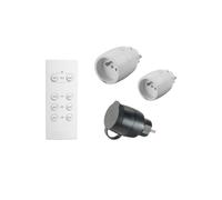Kit 3 Prises télécommandées ""mini"" + Télécommande - GAO - 230 V - Blanc