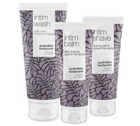 Kit 3 Produits Pour Le Rasage Intime Australian Bodycare | Débarrasser des rougeurs et poils incarnés après rasage | Dans le kit: Intim Wash (200ml), Intim Shave (100ml), Intim Balm Aftershave (100ml)