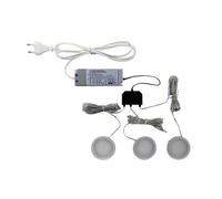 Kit 3 spots LED Nube 35 - alu - 1,8W - 4000K - avec alimentation L&S LIGHT