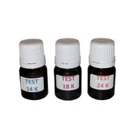 Kit 3 test bijoux testeur réactif or 14, 18 et 24 K flacons à spatules prêts à l' emploi sans pierre de touche port offert