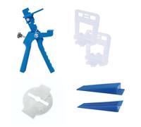 Kit 301 pcs de Pose Carrelage 100 Croisillons 3 mm Autonivelants + 1 Pince + 100 Cales + 100 pcs Bagues de Protection - Diamwood