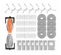 Kit 34 Pcs Lingettes Filtres HEPA Brosse Compatible Avec DJI ROMO S/A/P | Pour CR8E CS8E 1 Paire Brosses, 8 Latérales, 8 Filtres, 8 Lingettes, 8 Sacs. Restaure Les Performances