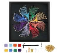 Kit 3D DIY String Art Kit Nail Art Artisanat pour Débutants Décoration Murale Créative pour Adultes