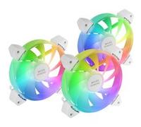 Mars Gaming Ventilateurs 120mm MF-3A FDB ARGB Rainbow 360° – Lot de 3 Ultra silencieux