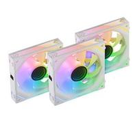 Kit 3x Ventilateurs Modulaires PWM 120mm Mars Gaming MF-LINKFINITYKIT, Infinity Mirror ARGB 360º Controladora ARGB Blanc G