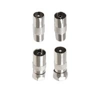 Kit 4 adapteurs Accsup F vers Coaxial Gris
