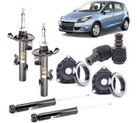 Kit 4 Amortisseurs Avec Butées Supports Coussinet SCENIC 1.5 1.6 2.0 2009-2016