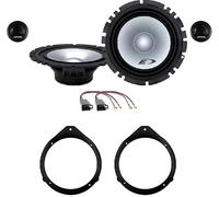 Kit 4 boîtiers ALPINE SXE-1750S pour Audi A3 de 2004 à 2012, A4 de 2001 à 2008 et A4 AVANT de 2000 avec 2 supports avant et 2 connecteurs