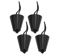 Kit 4 Bouchons d'Évacuation pour Kayak, Silicone Souple, Universel avec Cordon - Étanche, Durable, Facile à Installer pour Kayaks et Canoës (Noire)