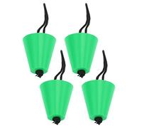 Kit 4 Bouchons d'Évacuation pour Kayak, Silicone Souple, Universel avec Cordon - Étanche, Durable, Facile à Installer pour Kayaks et Canoës (Verte)