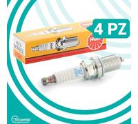 Kit 4 Bougies D'Allumage NGK BKR6EZ 4619 Pour Citroën C3 206 Renault Clio Mégane