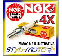 Kit 4 Bougies NGK SPARK PLUG BR7ES Kawasaki Z 650 C 650 1979