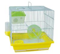 Kit 4 Cages pour rongeurs - Cage métallique pour Hamsters - Cage avec Un Sol - Maison pour rongeurs - Casita Hamster - Dimensions : 35 x 28 x 34 cm - 4 Cages incluses