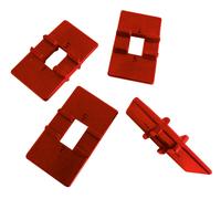 KIT 4 CALES REVERSIBLES 4/6 MM COULEUR ROUGE MONDELIN - 403011