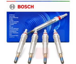 Kit 4 Candelettes Diesel BOSCH pour Mazda, 7V, 84mm, M10x1,25