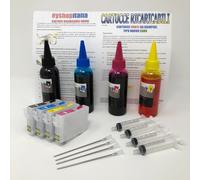Kit 4 Cartouches Rechargeables Avec Encres Pour Epson 1811 18XL Printer XP-102