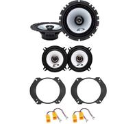 Kit 4 enceintes avant + arrière Alpine 16,5 cm + 13 cm compatibles avec Fiat Multipla de 1999 à 2010 + 2 supports arrière + 4 connecteurs