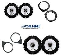 Set 2 Haut Parleur Haut-Parleurs ALPINE Avant pour Alfa Mito 17cm Coaxiales
