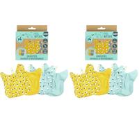 Kit 4 Lingettes Lavables Bebe Olaf/Gustave - Idéal pour Hygiène, Toilette, Change Bebe - Matière Éponge Ultra Douce, Nettoie en Douceur - Lingette Bebe Réutilisable, 100% Coton - Feel Natural