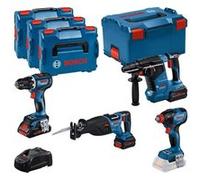 KIT 4 Outils 18V GSR/GDX/GBH/GSA - BOSCH - avec batteire 1 x ProCore 18V 4.0Ah - 2 x ProCore 18V 5.5Ah - Chargeur - L-Boxx - 0615990N37 G