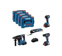 KIT 4 Outils 18V GSR/GDX/GBH/GSA - BOSCH - avec batteire 1 x ProCore 18V 4.0Ah - 2 x ProCore 18V 5.5Ah - Chargeur - L-Boxx - 0615990N37