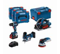 KIT 4 Outils GSR/GKT/GST/GEX - BOSCH - avec batterie ProCore 18V 4.0Ah + 2 batteries ProCore 5.5Ah - 0615990N36