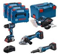 KIT 4 Outils GSR/GWS/GKM/GGS - BOSCH - avec 1 x ProCore 18V 4.0Ah + 2 x ProCore 18V 5.5Ah - chargeur - L-BOXX - 0615990N3A