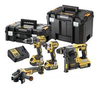 Kit 4 outils XR 18V-5Ah Li-ion Tstak - DCK422P3T-QW + Radio compacte XR DEWALT