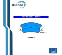 Kit 4 Pastilles De Frein Avant ATE 13.0460-3939.2 FIAT Panda 141 Uno 146