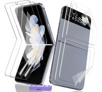 Kit 4 Pièces : 2 Films Écran Flex + 2 Films Arrière Pour Samsung Galaxy Z Flip 4 / Z Flip 3 - Transparence Hd, Revêtement Oléophobe (Pas En Verre Trempé)