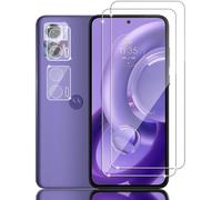 Kit 4 Pièces Pour Motorola Edge 30 Neo ¿ 2 Films Verre Trempé 9h + 2 Prot. Caméra, Anti¿Rayures Et Sans Bulles, Bords 2.5d, Hd, Compatible Coque