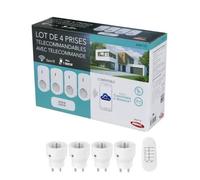 Kit 4 PRISES 1000W TELECOMMANDEES + TELECOMMANDE