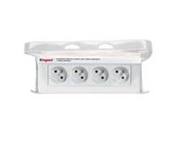 Kit 4 prises Legrand MOSAÏC en saillie blanc