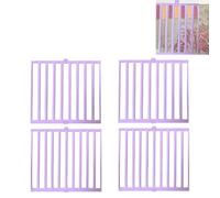Kit 4 Règles Pour L'art Du Diamant Violet (2 Adaptées aux Forets Ronds, 2 aux Carrés) - Poignée Ergonomique pour Extraire Facilement, Règles Texturées de Précision pour Aligner et Niveler