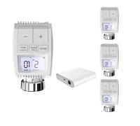 Kit 4 Têtes Thermostatiques Connectées + Ecran + Zigbee Ethernet