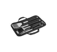 - Kit 4 Ustensiles de barbecue avec rangement - Noir - Barbecue