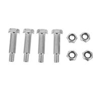 Kit 4 Vis et Écrous en Fer 12mm pour Roues de Compresseur d'Air | Montage Stable, Argenté, pour Chariot et Compresseur Domestique, Remplacement Pneumatique, Entretien Facile